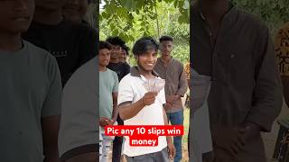 Pic any 10 slips win money 01000rs ytshorts funny moneygame thunderbolttelugu [upl. by Raddie]