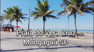 Praia do Vera Cruz Mongaguá SP em um dia ensolarado [upl. by Arri]