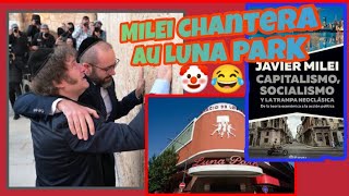 JAVIER MILEI chantera au LUNA PARK tout en présentant son nouveau livre 🤡🤣 [upl. by Lamahj]