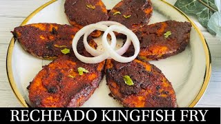 Goan Recheado Kingfish Fry Recipe  Masala Kingfish Fry  Fish Fry Recipe Goan Recipes By Natasha [upl. by Ahsekyw848]