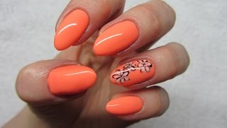 FLOWER NAILS  MALOWANE KWIATKI  PROSTE ZDOBIENIA NA HYBRYDY [upl. by Suoirad775]