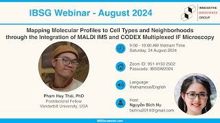 IBSG Webinar 2024  Tháng Tám  Spatial Lipidomics [upl. by Chipman973]