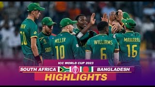 SA vs BAN World Cup 2023 Highlights South Africa vs Bangladesh Highlights  Full Match Highlights [upl. by Eerok55]