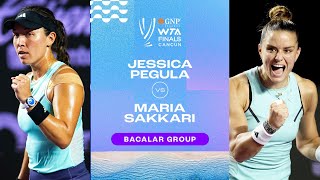 Jessica Pegula vs Maria Sakkari  2023 WTA Finals Group Stage  WTA Match Highlights [upl. by Lacym553]