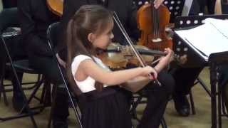 Friedrich Seitz Violin concerto op13 for violin  orchestra Hristina Panova 7 years [upl. by Rehpotsirh230]