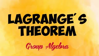 Lagranges theorem  L16  Group algebra  Group and ring [upl. by Louls]