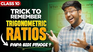 Trick To Learn Trigonometric Ratios 🤯  Intro to Trigonometry Class 10 th Maths  Shobhit Nirwan [upl. by Orian]