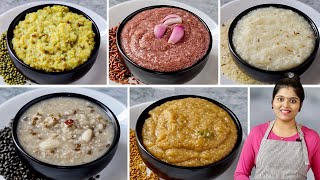 வளரும் இளம் பெண் ஆண் குழந்தைகளுக்கு சத்தான 5 கஞ்சி💪 Kanji Recipes In Tamil  Healthy Kanji Recipe [upl. by Minardi635]