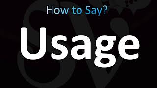 How to Pronounce Usage CORRECTLY [upl. by Navlys]