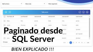 Como hacer paginación en SQL Server EXPLICADO  OFFSET amp FETCH NEXT [upl. by Ahsille819]