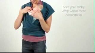 Moby Wrap Kangaroo Wrap and Hold Instructions [upl. by Aicrag]