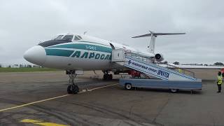 Alrosa Tu134B3 Landing at Irkutsk Russia [upl. by Arim]