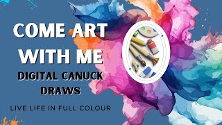 Live Come Art With Me neurographic watercolor mentalhealth [upl. by Vachil133]