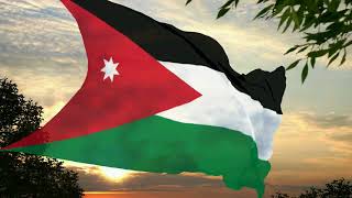 Flag and anthem of Jordan [upl. by Helbon421]