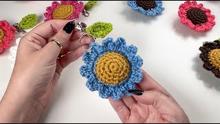 Crochet Flower Keychain [upl. by Carlota929]