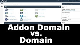 ADDON Domain vs DOMAIN  Learn How to Use Addon Domains in CPanel Tutorial [upl. by Gnof]