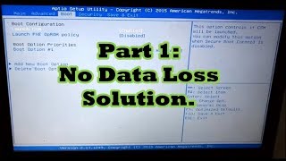 1 Aptio Setup Utility No Data Loss Solution [upl. by Nawor]