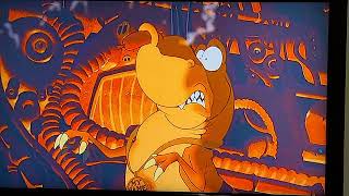 Were Back A Dinosaurs Story 1993 Rex meets other three dinosaurseating hotdog HD [upl. by Vine]