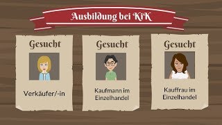 Ausbildung  Verkäufer  Kaufmann im Einzelhandel  KiK [upl. by Dumanian32]