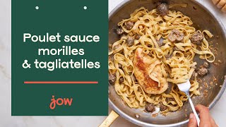 Recette du Poulet sauce morilles amp tagliatelles [upl. by Akemaj]