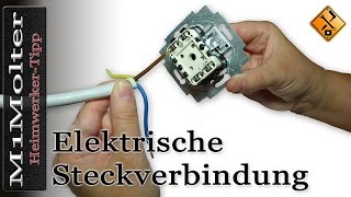 Kabel an Lichtschaltern und Steckdosen anschließen  Steckverbindung  Wie [upl. by Plantagenet]