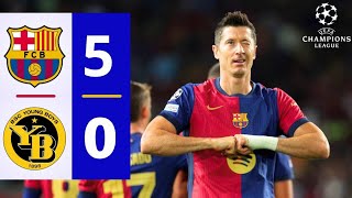 BARCELONA VS YOUNG BOYS HIGHLIGHTS  UEFA champions league  Inigo raphinha amp lewandowski 2 goals [upl. by Tullusus]