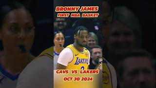 BRONNY FIRTS NBA BASKET 0CT 30 2024 nba nbahighlights bronnyjames shorts short basketball [upl. by Groot348]