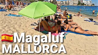 🇪🇦Beach walk in MAGALUF 🏖 MALLORCA 🏝 4K Spain 2023 [upl. by Hildagard]