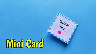 DIY Mini Card How to make card Love Card Massage card Mafic Of CraftsPaper crafts [upl. by Ahsiem319]