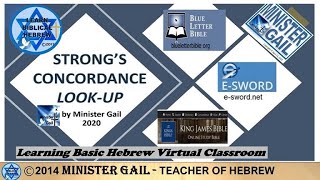 concordance strongs lookup online hebrew greek howto ministergailapostolic [upl. by Pass]