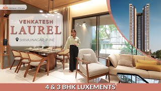 Venkatesh Laurel  3 amp 4 BHK In Shivajinagar  Sample Apartment Tour [upl. by Sileray]