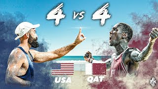 UNREAL 4 vs 4 Beach Volleyball FINAL  USA vs QATAR World Beach Games 2019 [upl. by Yessak767]