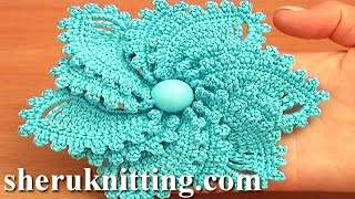 12Petal Crocheted Spiral Flower [upl. by Akener720]