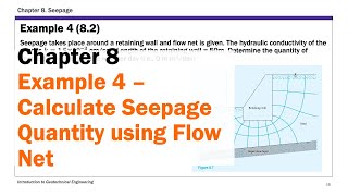 Chapter 8 Seepage  Example 4 Calculate Seepage Quantity [upl. by Favin]