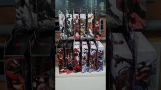 ARTWORK at SIDE of BOX of Marvel Legends Symbiote figures Venom Carnage Lasher Phage Scream [upl. by Etrem]