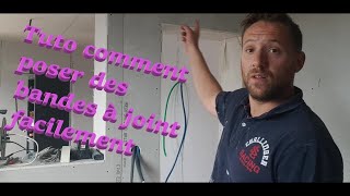 TUTO bande à joint  Comment réalise des joints de placo sans difficulté  inratable [upl. by Alusru]