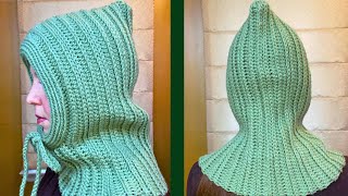 Crochet Balaclava Tutorial with Tie Step by Step Tutorial [upl. by Tadd]