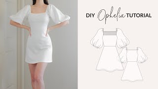 DIY Puff Sleeve Dress  Sewing Pattern [upl. by Schoenfelder]