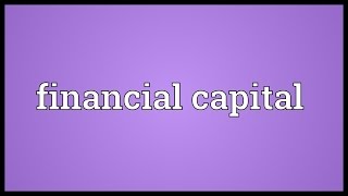 Financial capital Meaning [upl. by Jocko]