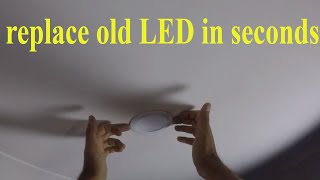 how to replace LED recessed downlights  remove and install downlight [upl. by Bendix]