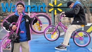 WE BOUGHT AN 80 WALMART BMX BIKE DESTROYED IT AND THEN RETURNED IT [upl. by Yelir]