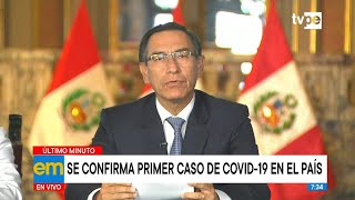 Presidente Martín Vizcarra confirma primer caso de coronavirus en el Perú [upl. by Adolfo870]