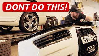 How to install a Maxton Design front spoiler DOS and DONTS [upl. by Swords75]