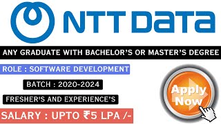 Bulk Hiring From NTT Data  Hiring For Freshers  Batch 20212024  Apply Now jobsearch [upl. by Gader]