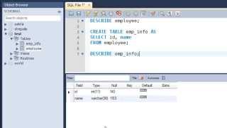 SQL Tutorial  10 Creating Tables from Other Tables [upl. by Joella]