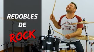 3 REDOBLES de BATERIA para ROCK  Clases de batería [upl. by Elaval]