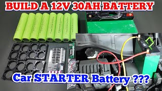 Build a Lifepo4 Battery 12V 30Ah  Using 8pcs 32140 cell battery [upl. by Attehcnoc]