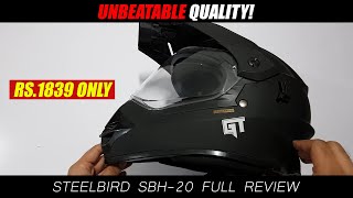 The Best Helmet Under Rs 2000 steelbird sbh20 review GT offroad helmet by steelbird unboxing [upl. by Bowes]