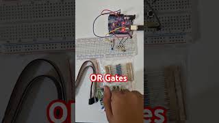 OR Gates working with breadboard and Arduino boolean breadboard logicgates electricalengineering [upl. by Basil982]