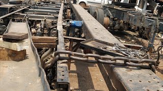 chassis repair tata 3718 truck 🚛 chassis twist repair 👉gilltruckbody viral shorts chassis [upl. by Nicholl]